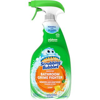 Scrubbing Bubbles Disinfectant Bathroom Grime Fighter Spray, Citrus, 32 Fl Oz