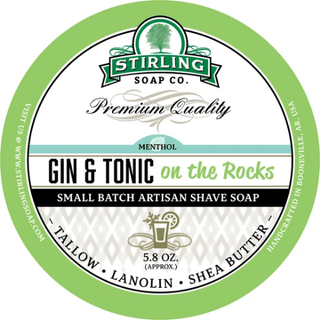 Stirling Soap Co. Gin & Tonic on the Rocks Shave Soap Jar 5.8 oz