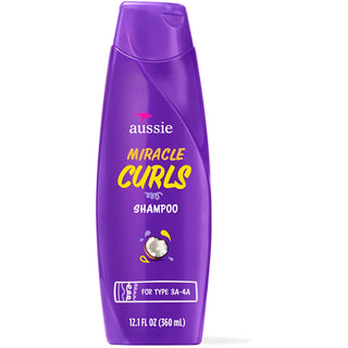 Aussie Miracle Curls Shampoo, Coconut & Jojoba Oil, Paraben Free, 12.1 Fl Oz