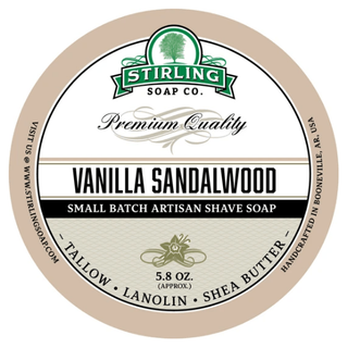 Stirling Soap Co. Vanilla Sandalwood Shaving Collection