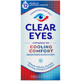 Clear Eyes Cooling Comfort Redness Relief  Eye  Relief Drops, 0.5  Oz