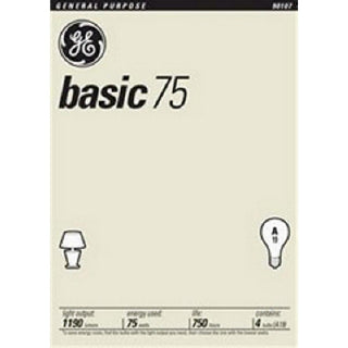 GE Neral Purpose Light Bulbs, Basic 75
