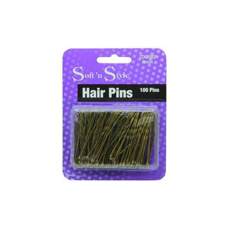 Soft N Style N Hair Pins 100 Pins Bronze Small CD-2082