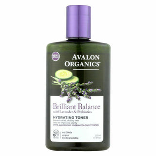 Avalon Organic Botanicals Organics Brilliant Balance With Lavender & Prebiotics Hydrating Toner, 8 Ounce