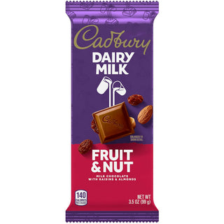 Cadbury Dairy Milk Fruit & Nut Chocolate Candy Bar - 3.5oz