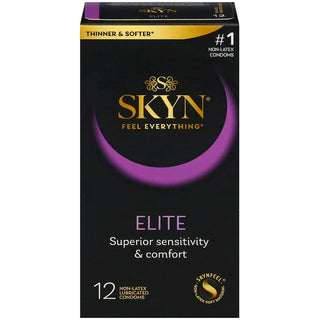 Skyn Condoms, Non-Latex, Lubricated, Elite