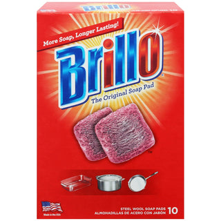 Brillo Steel Wool Soap Pads Original Scent Red