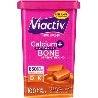 Viactiv Calcium Plus D Dietary Supplement Soft Chews - Caramel - 100ct