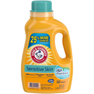 Arm & Hammer Sensitive Skin Plus Fresh Scent, 32 Loads Liquid Laundry Detergent, 50 Fl Oz