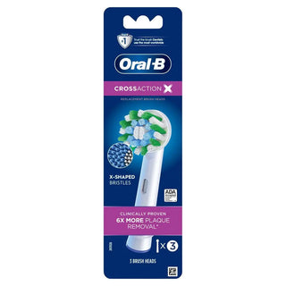 Oral-B Cross Action Genuine Electric Toothbrush Replacement Brush Heads - 3ct