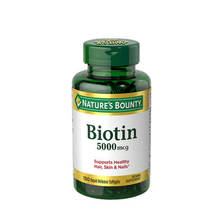 Nature's Bounty Biotin Vitamin Supplement, 5000 Mcg, 150 Softgels