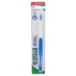 GUM Orthodontic Toothbrush 124 - Colour: Blue