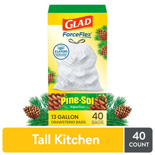 Glad Drawstring Bags, Tall Kitchen, Original Scent