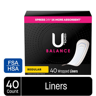U by Kotex Balance Regular Length Wrapped Panty Liners