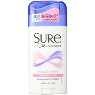 Sure Anti Perspirant & Deodorant, Original Solid, Powder Scent