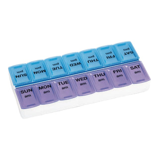 Apex 7-Day Twice-A-Day Pill Organizer, Weekly AM/PM Medication Planner