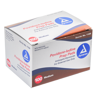 Dynarex Povidone Iodine Prep Pads Medium