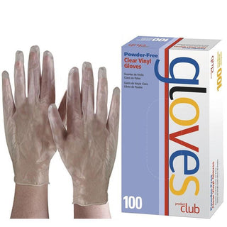 Product Club Clear Vinyl Disposable Gloves - Powder Free 100 Ct