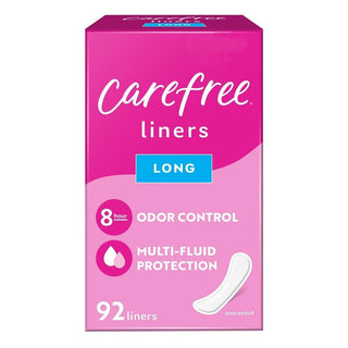 Carefree Panty Liners, Unwrapped Unscented, Long