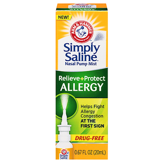 Simply Saline Nasal Pump Mist, Relieve + Protect Allergy 0.67 Oz