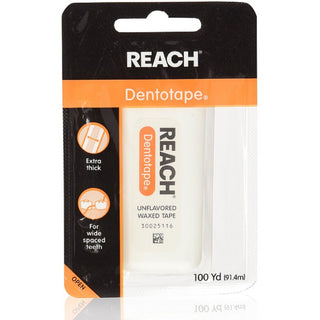 Reach Dentotape Waxed Tape, Unflavored 100 Yards