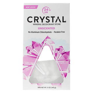 Crystal Body Deodorant, Mineral Deodorant Stone, Unscented, 5 Oz (140 G)