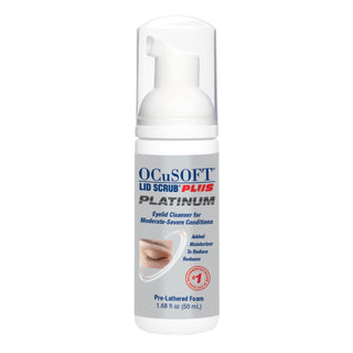 OCuSOFT Lid Scrub Plus PLATINUM - Extra Strength Foaming Eyelid Cleanser - 50ml Bottle