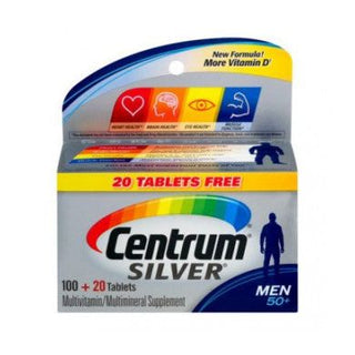 Centrum Silver Men 50+ Bonus Multivitamin/Multimineral Supplement 100+20 Count Tablets
