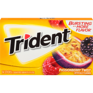 Trident Gum, Sugar Free, Passionberry Twist