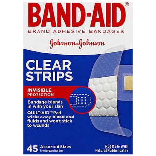 Band-Aid Brand Clear Strips Discreet Bandages Assorted Sizes