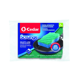 O-Cedar Scrunge Multi Use 2 Pk Scrub Sponge 2 Ea Wrapper