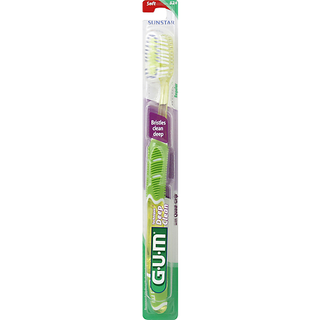 GUM Toothbrush, Deep Clean, Regular Soft 524