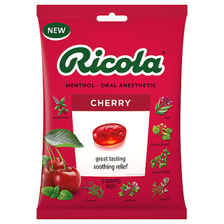Ricola Wrapped Drops Cherry Oral Anesthetic