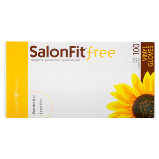 Graham Beauty Salonfit Free Small Vinyl Gloves Clear 100 Ct