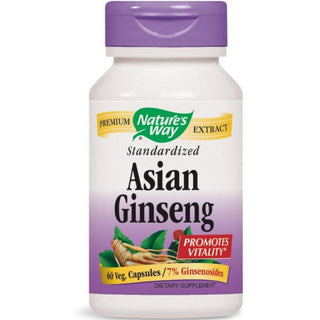 Nature's Way Asian Ginseng Standardized 60 Veg Capsules