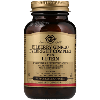 Solgar Bilberry Ginkgo Eyebright Complex 60 Vegetable Capsules
