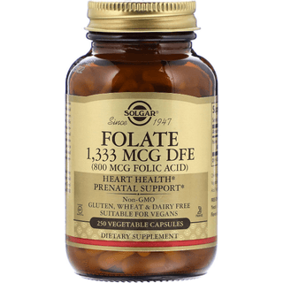 Solgar Folate Folic Acid 800 mcg - 250 Vegetable Capsules