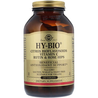 Solgar Hy-Bio (500mg Vitamin C with 500mg Bioflavonoids) 250 Tablets