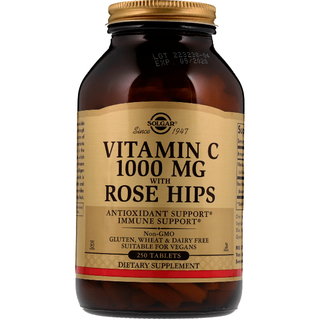 Solgar Vitamin C 1000mg with Rose Hips 250 Tablets