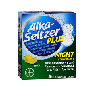 Alka-Seltzer Plus Night Cold Lemon Effervescent Tablets