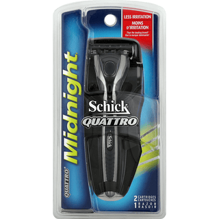 Schick Quattro Midnight 2 Cartridges Razor 1 Ct Peg
