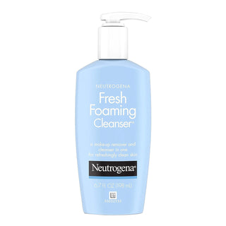 Neutrogena Fresh Foaming Gentle Daily Facial Cleanser & Makeup Remover, Soap Free, Removes Dirt, Oil & Waterproof Makeup, Non-Comedogenic & Hypoallergenic, 6.7 Fl. Oz