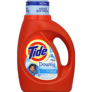 Tide With A Touch Of Downy Detergent, 2X Ultra, Clean Breeze