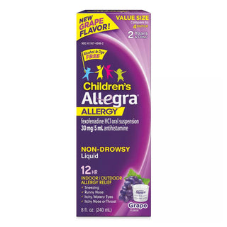 Allegra Children's 12-Hour Allergy Relief - Grape Flavor Liquid, 8 fl oz