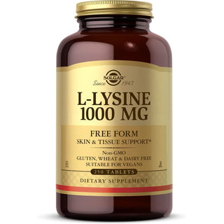 Solgar L-Lysine 1000Mg Free Form 250 Vegan Tablets