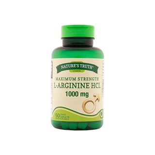 Nature's Truth Vitamins, Maximum Strength L-Arginine HCL, 1,000 Mg, 50 Coated Caplets