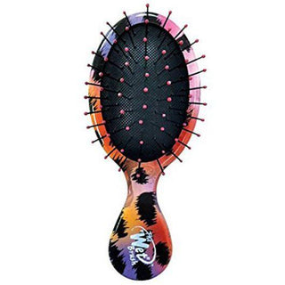Ggtj Lil' Animalz Wet Brush Mini Pocket Detangling Hair Brush Leopard Print