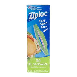 Ziploc Sandwich Bags XL, 12 Boxes of 30 Count (360 Total Bags)