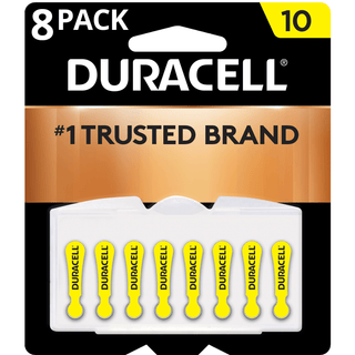 Duracell 8 Pack Size 10 Yellow Hearing Aid Battery