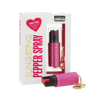 Blingsting BS2 PNKG Pepper Spray - Pink Rhinestone